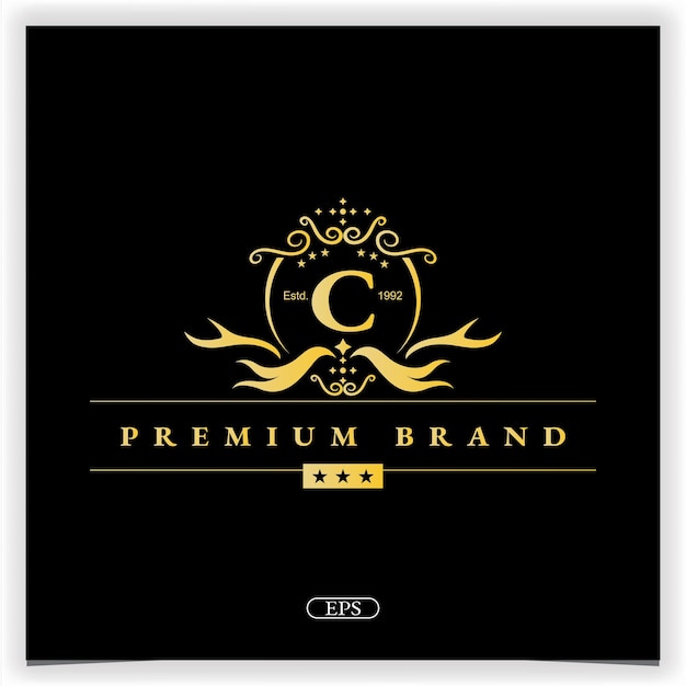 Letter C gouden logo premium elegante sjabloon vector eps 10