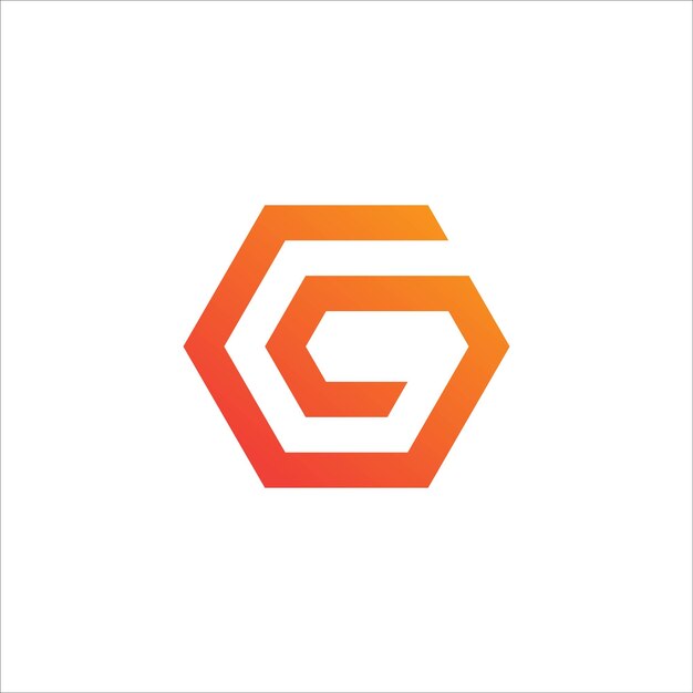 letter c hexagon logo design