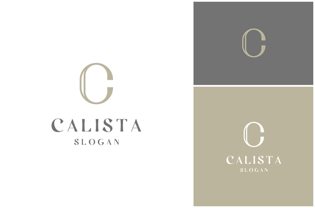 Letter C Initial Font Monogram Luxury Elegant Classic Minimalist Vector Logo Design Illustratie