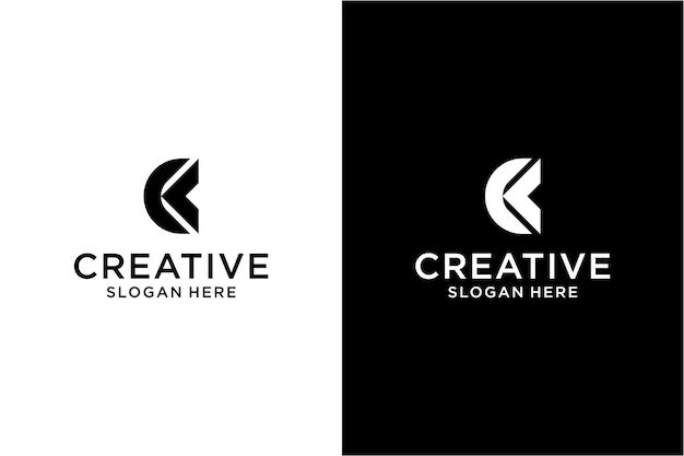 letter c k Logo design concept