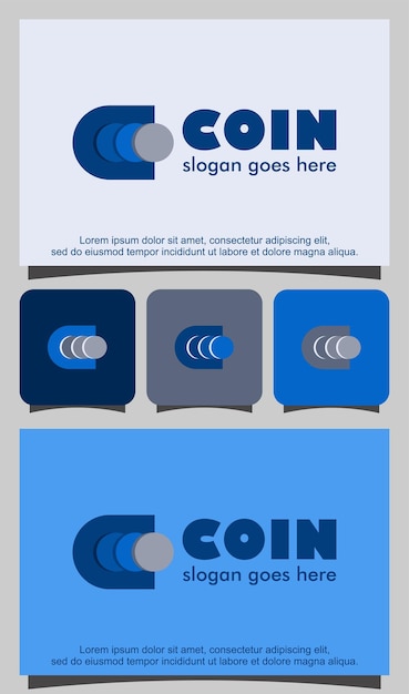 Vector letter c logo and coin vector design