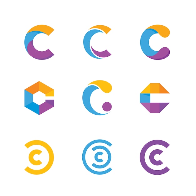 Letter C logo collection