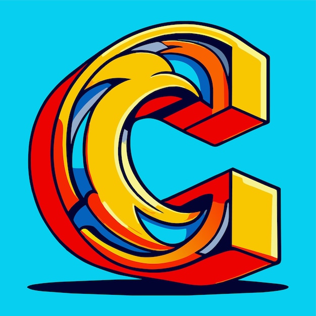 Вектор Дизайн логотипа буквы c или логотип c или логотип c