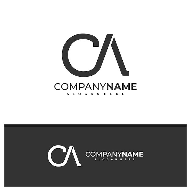 Letter C A logo design vector Creative C A logo concepts template illustration