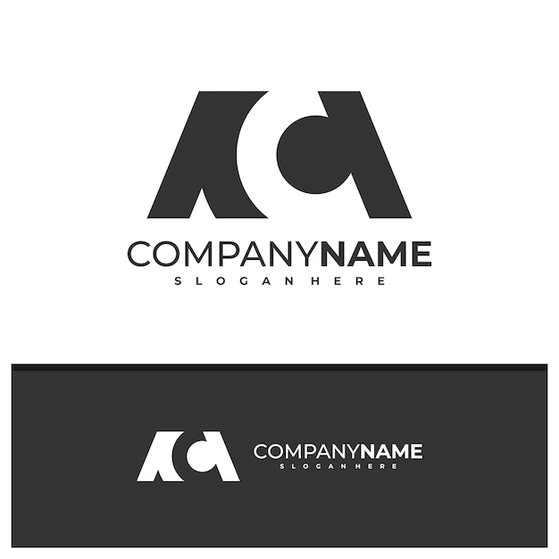 Letter C A logo design vector Creative C A logo concepts template illustration