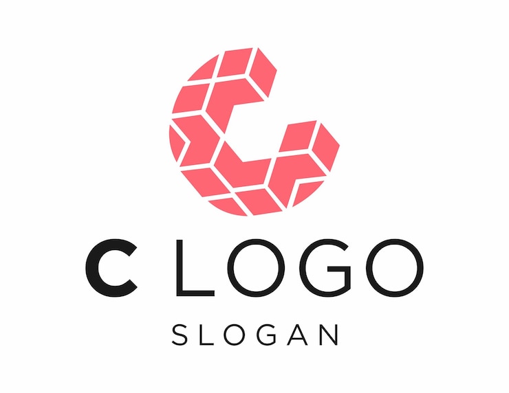 Vector letter c logo design was created using the corel draw 2018 application with a white background