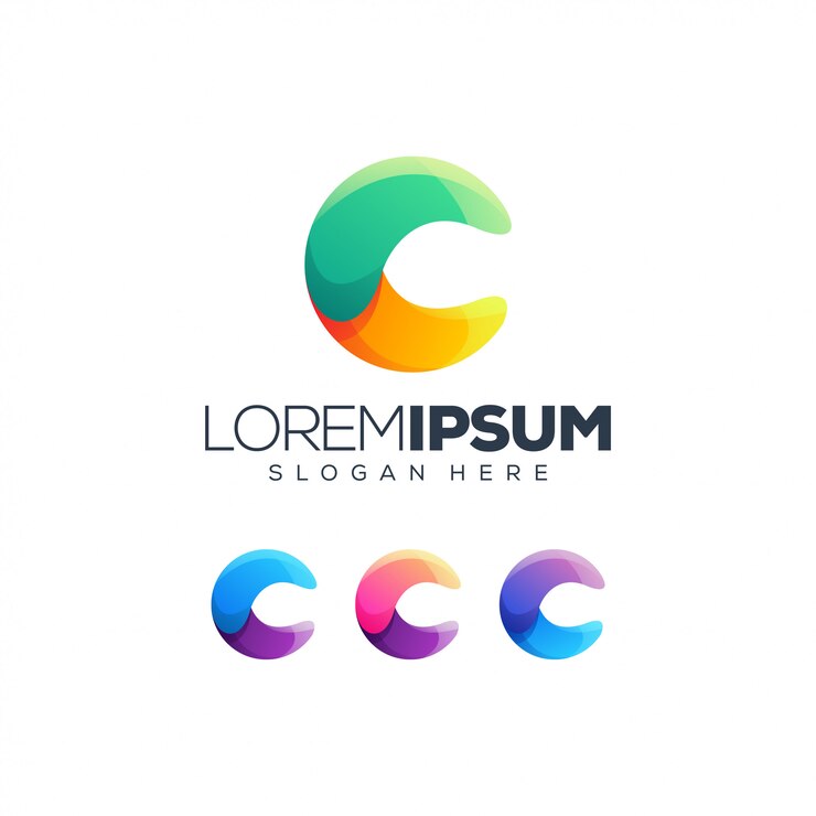 Vector letter c logo design