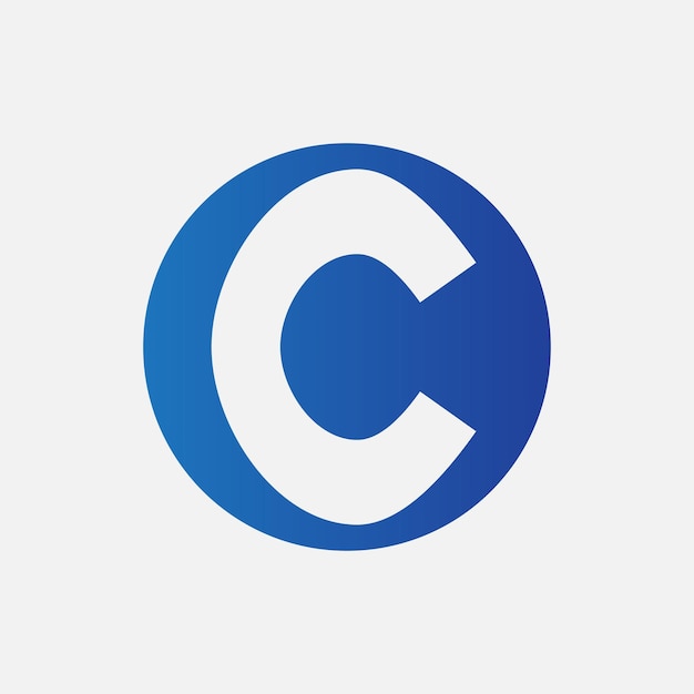 Letter C-logo met cirkelvorm