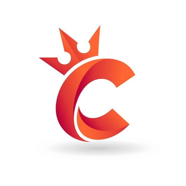 letter C-logo met kroonconcept