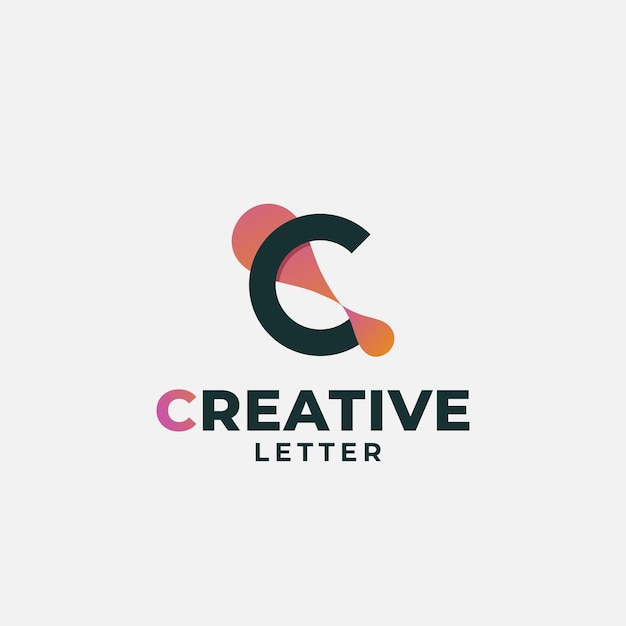 Letter C logo monogram logo creative letter design concept