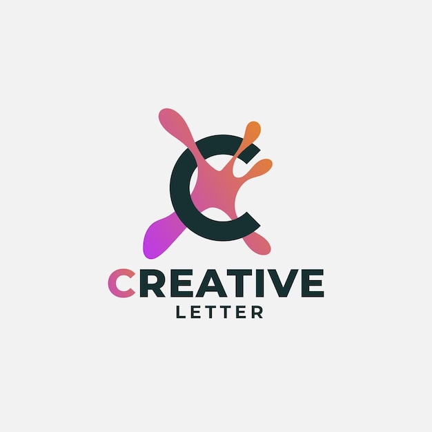 Lettera c logo monogramma logo lettera creativa concetto di design