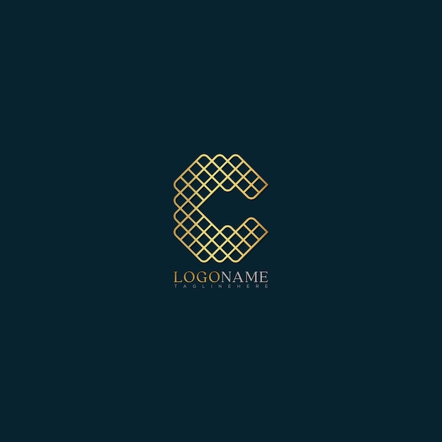 Letter c logo premium luxe