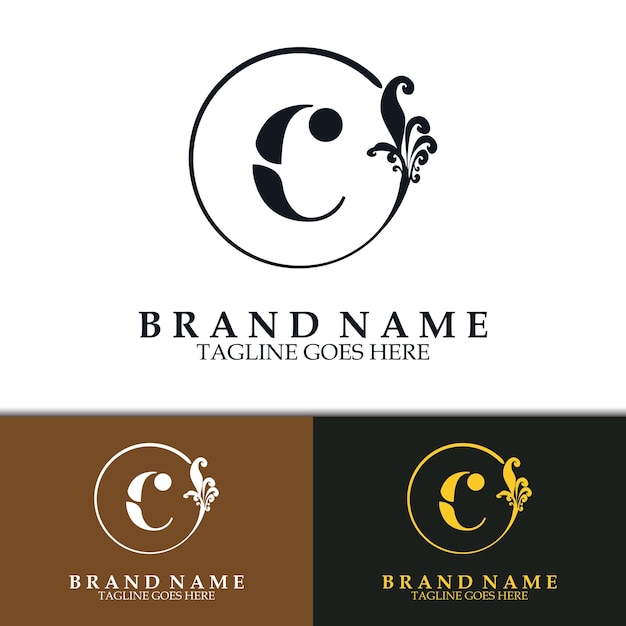 letter C luxe logo-ontwerp, geschikt voor merkidentiteit, logo boutique, logo salon, logo restaurant