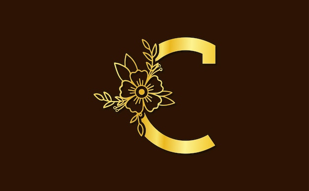 Premium Vector | Letter c luxury golden logo