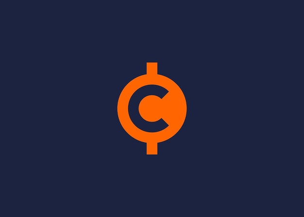 Vector letter c met munt logo icoon ontwerp vector ontwerp sjabloon inspiratie