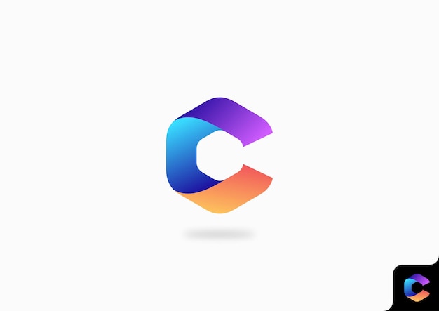 Letter C pictogram logo ontwerp