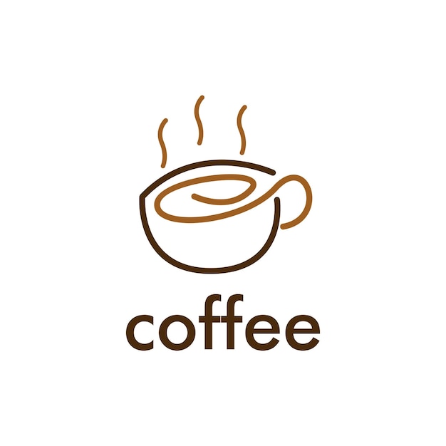 Lettera c e s logo della tazza di caffè