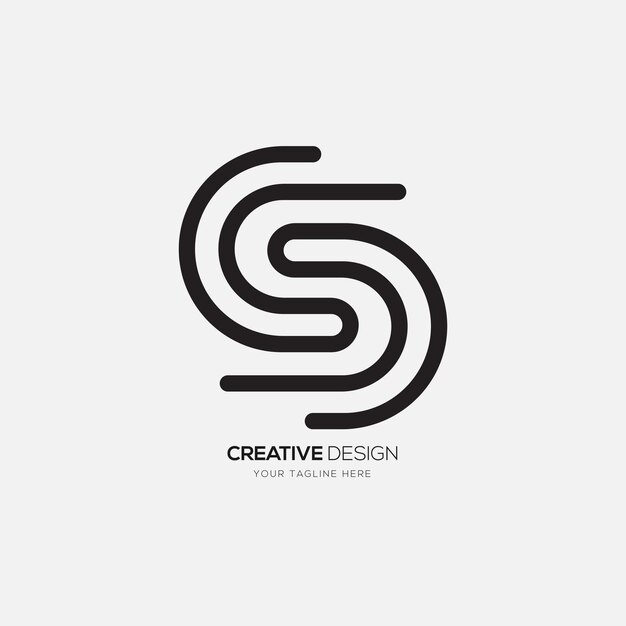 Vector letter c s d line art initial creative fashion business modern minimal monogram logo design