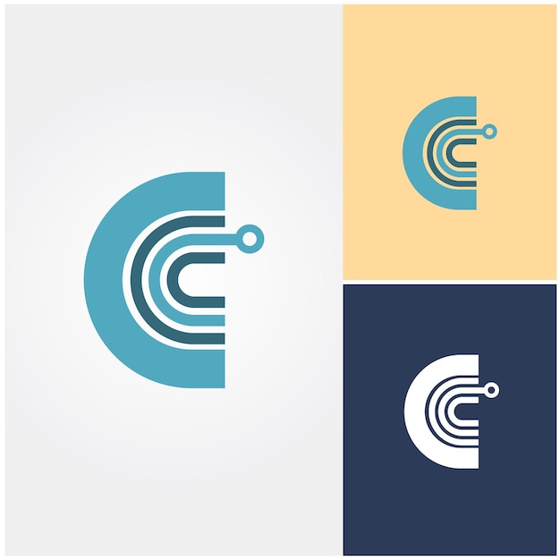 Letter C Tech Logo