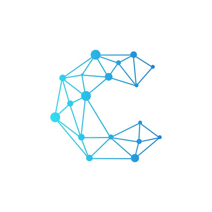 Vector letter c technology logo icon vector illustration
