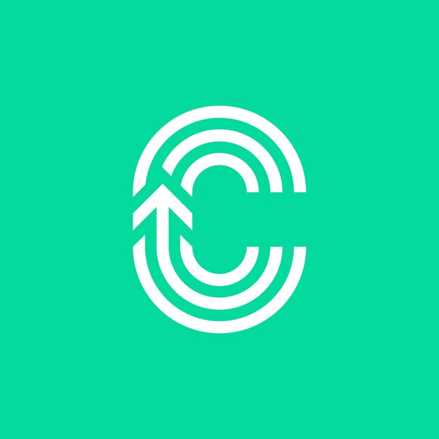 letter C top arrow logo