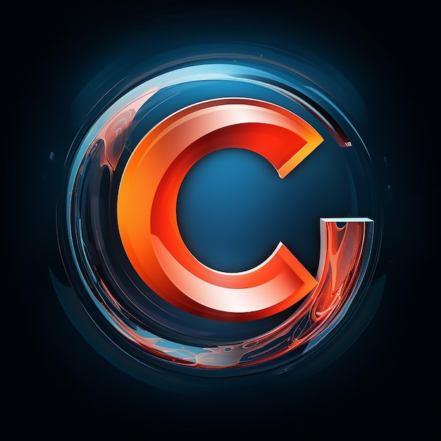 Letter c in vector logo