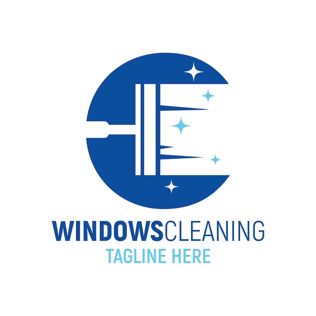 Letter c window cleaning logo design template inspiration, vector illustration.