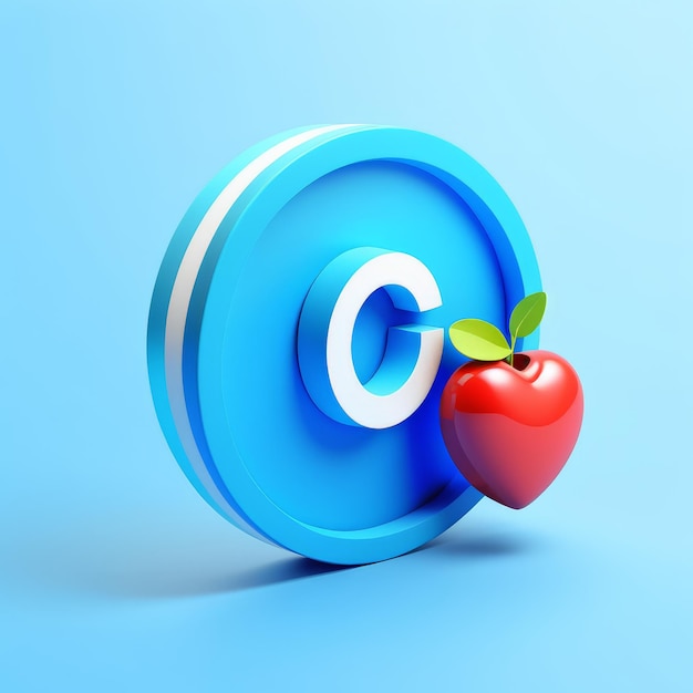 letter c with alphabet symbol 3D rendering letter c with alphabet symbol 3D rendering