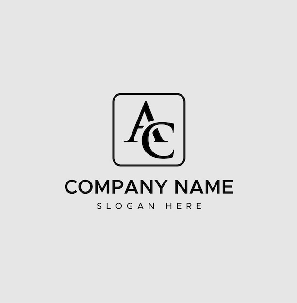 letter ca and ac logo design vector template