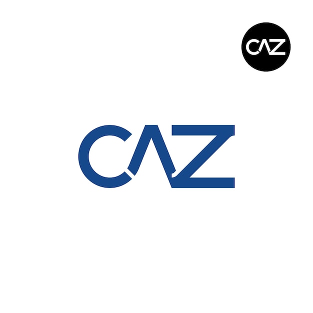 Vector letter caz monogram logo design