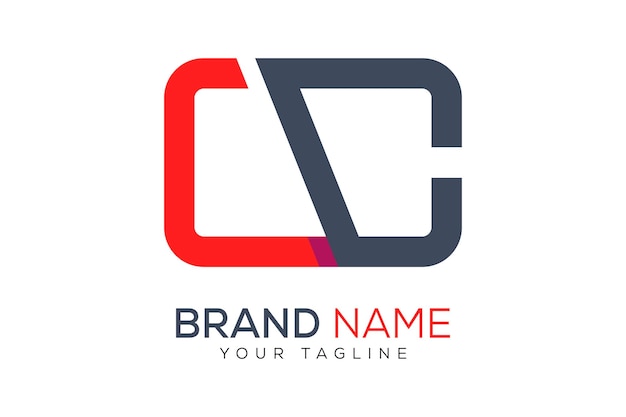 Letter cc logo design template