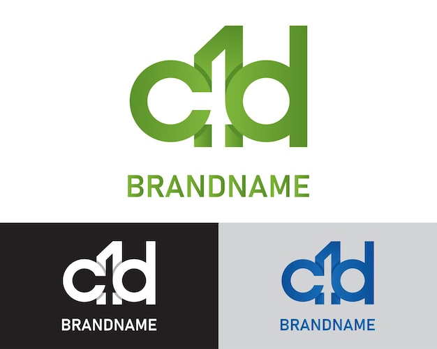 Letter cd logo design template