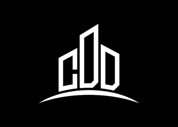 Letter CDD building vector monogram logo ontwerp sjabloon Building Shape CDD logo