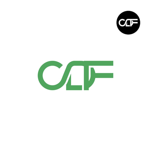 CDF 문자 모노그램 로고 디자인