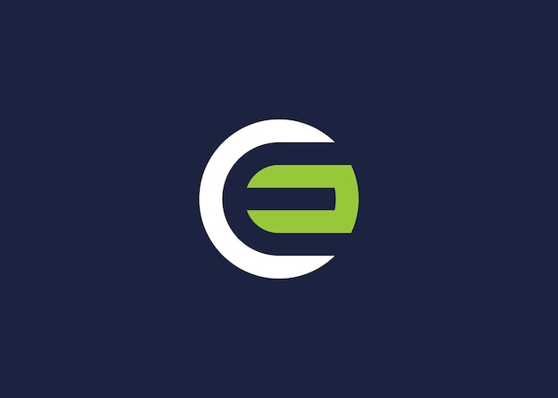 буква ce или ec круг логотип иконка дизайн вектор дизайн шаблон вдохновение