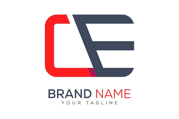 Letter ce logo design template