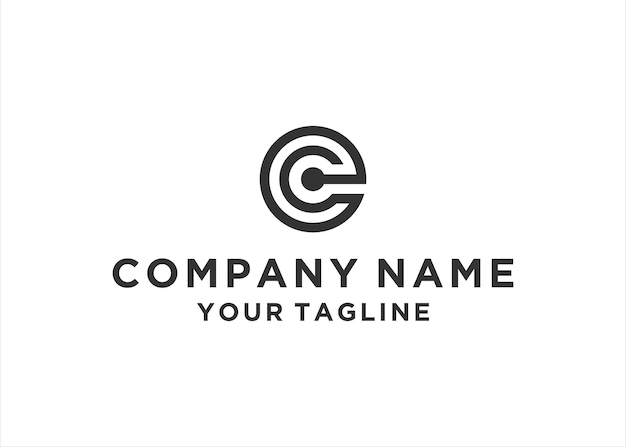 Letter ce of ec logo ontwerp vectorillustratie