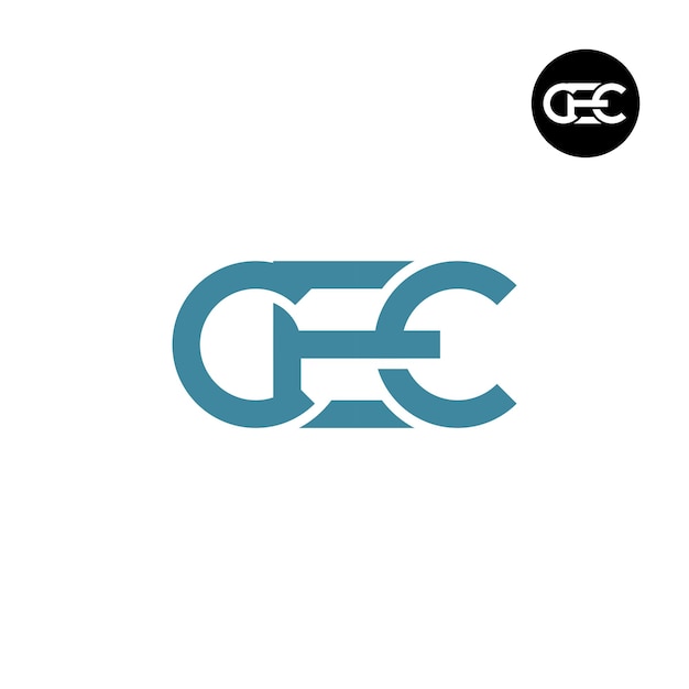 글자 CEC 모노그램 로고 디자인