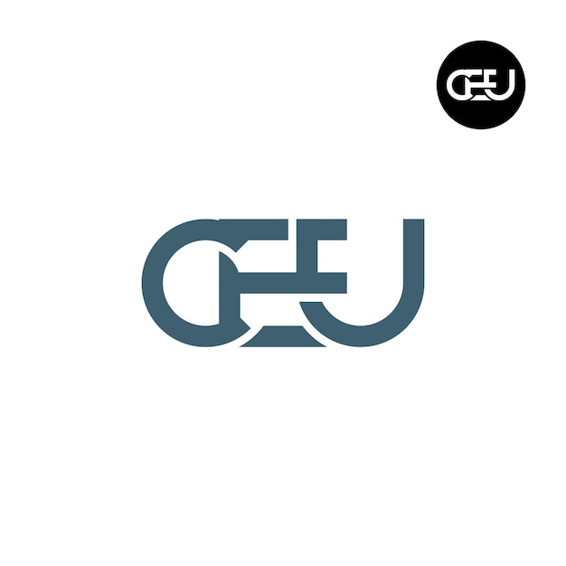 Letter CEU Monogram Logo Design