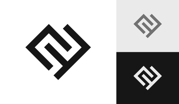 Дизайн логотипа с начальной буквой CF