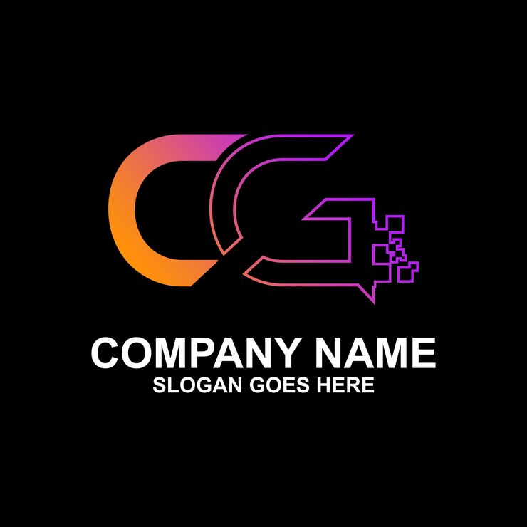 Letter CG tech company logo