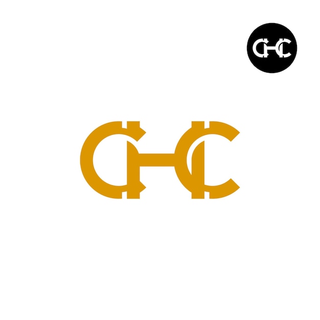 Vettore design del logo della lettera chc monogram