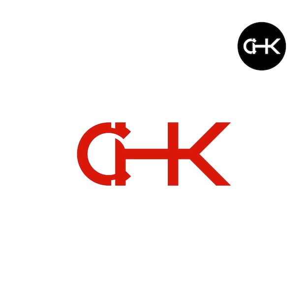 Letter CHK Monogram Logo Ontwerp