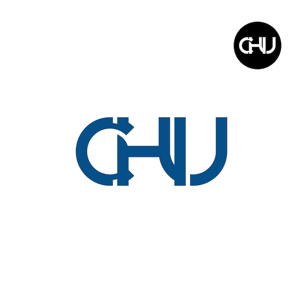 Letter CHU Monogram Logo Design