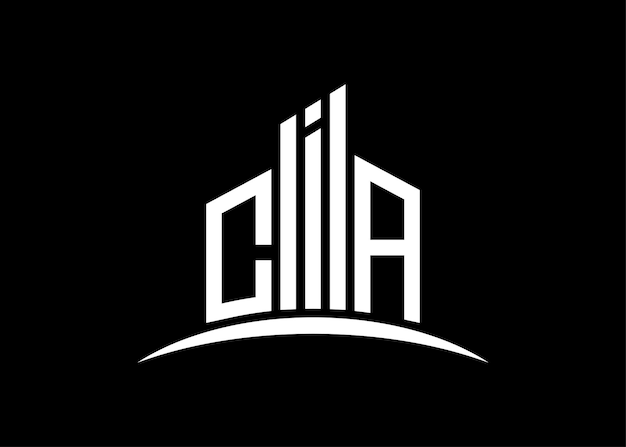 CIAのレター・ビルディング・ベクトル・モノグラム・ロゴ・デザイン・テンプレート Building Shape CIAのロゴ