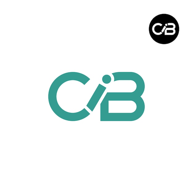 Vector letter cib monogram logo design