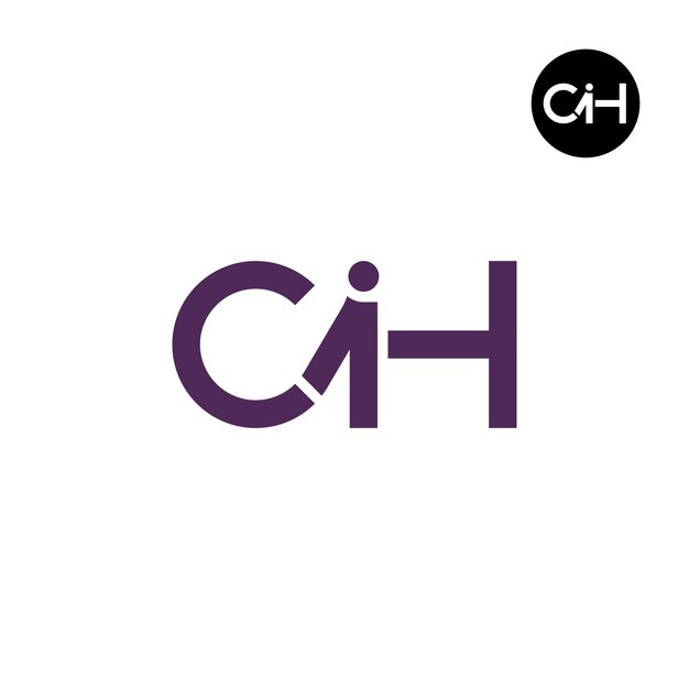 Vector letter cih monogram logo design