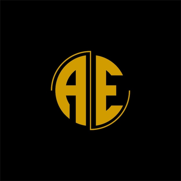 文字サークルロゴデザイン「ae」