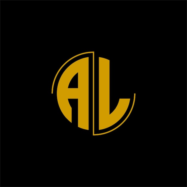 Letter circle logo design 'AL'