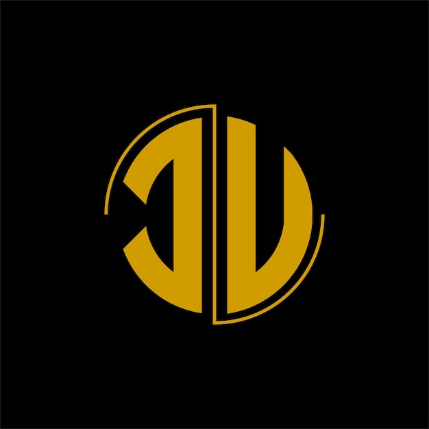 Дизайн логотипа буквенного круга "CU"